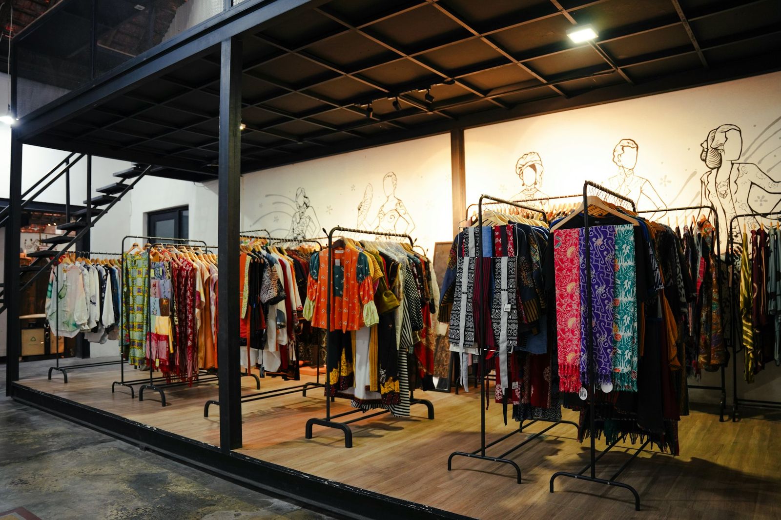 Shop floor with the tenant's ethnic wear range