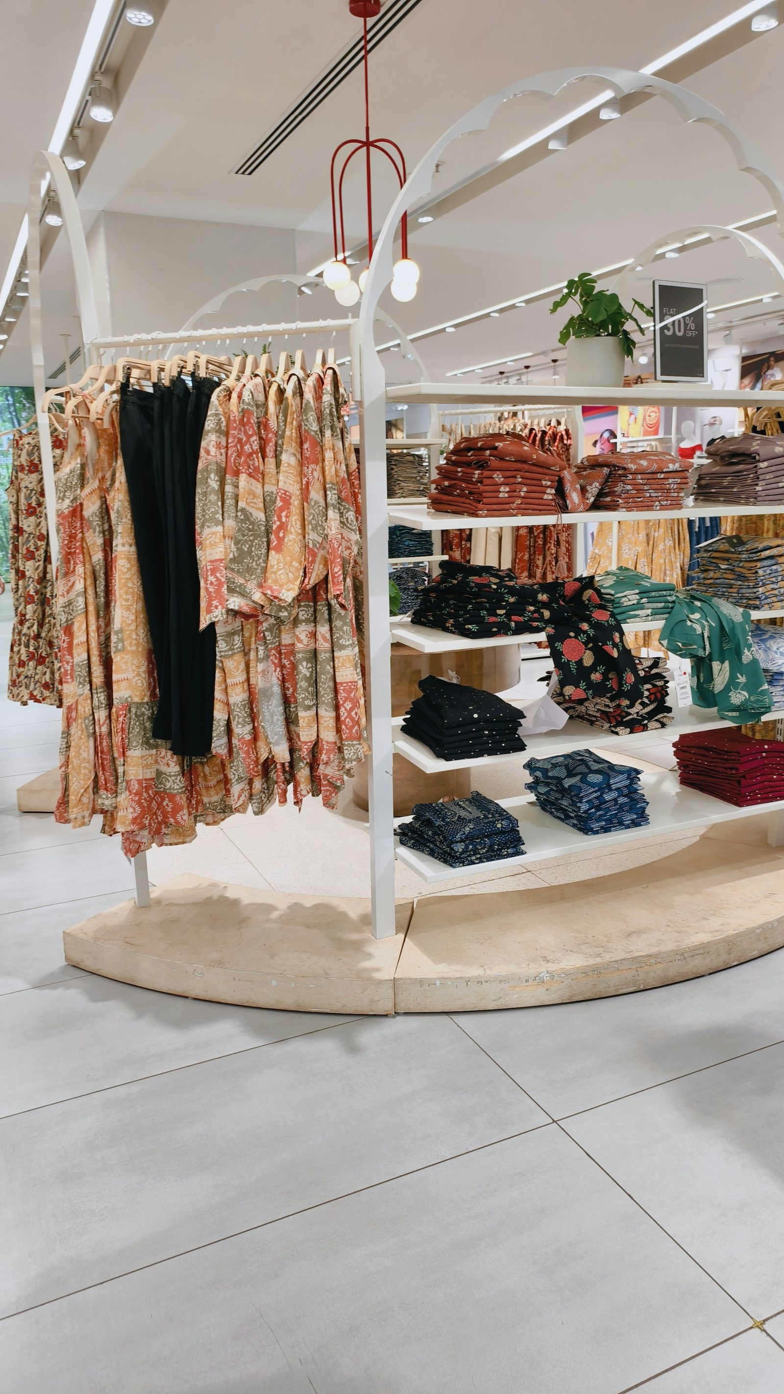 Display bays near the entrance