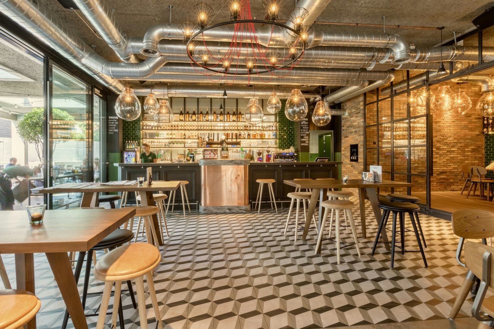 Seating area with the coffee bar