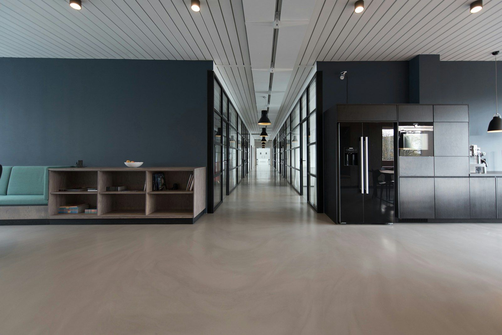 Reception and pantry corridor